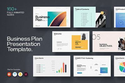 Business Plan Template brand business deck design illustration logo marketing pitch plan portfolio proposal template ui