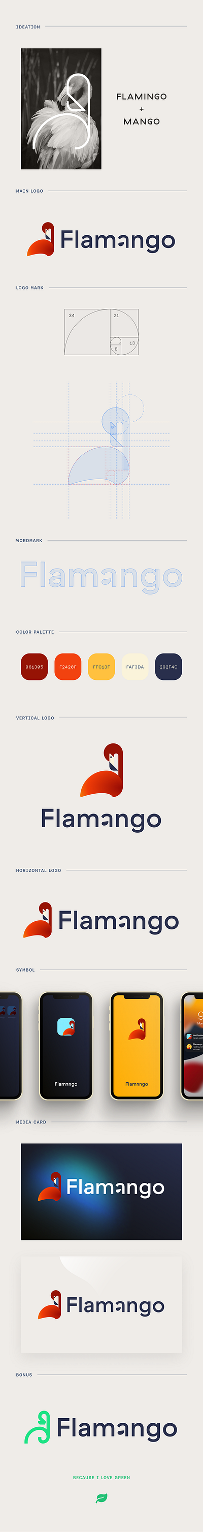 [Branding] FLAMANGO branding design logo vector