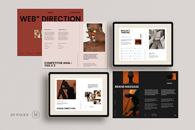 Web Direction Template brand design dricetion logo marketing plan portfolio proposal template templte web