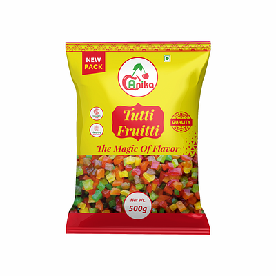 Tutti Frutti (Cherry) Pouch Design branding cherry fmcg food products kids label design pouch design pouch packaging tutti frutti