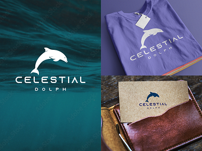 CELESTIAL DOLPHIN branding design dolphin dolphin logo graphic design illustration logo