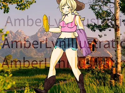 Cuntry Girl country fresco illustration meme morton morton salt