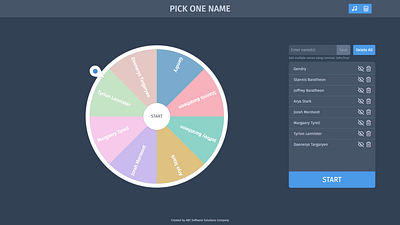 Pick One Name - Random Decision Maker ui