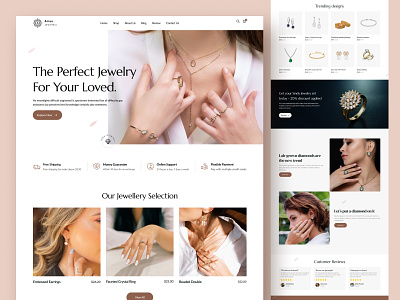 Jewelry Shop Website Design💍💎 diamond fashion figma graphic design jewelry web templeat jewelry website jewelryshop landing page minimal necklaces onlineshop ring ui user experience user interface webdesign website wedding rings