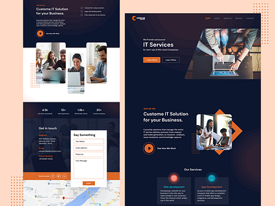 IT Company Website ui landing page uiux web design website design