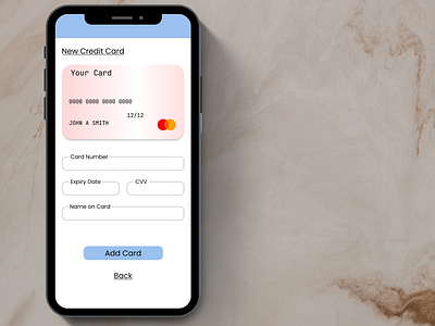 Daily UI Day 2 app credit card daily ui challenge dailyui dailyuiday2 design mobile ui