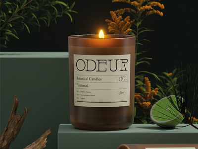 Odeur / Fragnace / Candle Branding & Packaging Design 🕯️ branding candle decoration fragrance home label label design packaging soy vintage