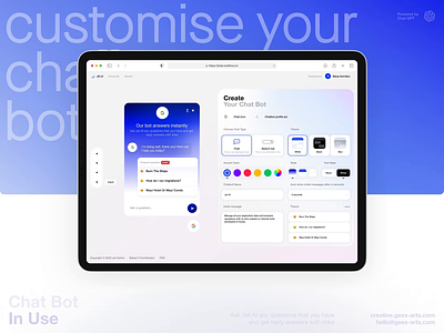 Jet Ai Chat Bot Design ai animation app bot branding chat customise design identity interaction logo motion graphics ui uiux