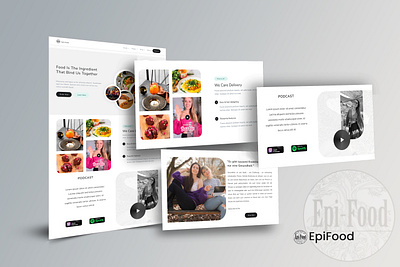 Epi Food blog branding figma food blog landing page ui ui design website website design wordpress website