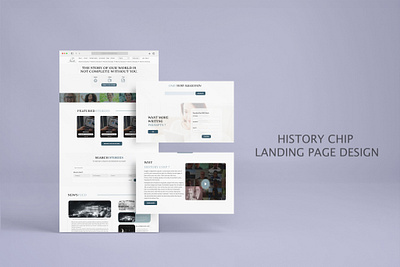 History Chip Landing Page Design branding design figma graphic design logo ui web design