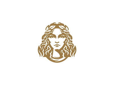 Greek goddess beauty character cosmetics eco goddess greek logo logotype nature woman