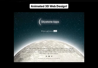 Animated 3D Web Design 3d animation design dora figma interactivedesign ui ux webdesign