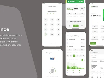 Mint Finance - Mobile app 3d animation app branding design graphic design icon illustration logo mobile mobiledesign motion graphics ui ux uxdesign vector