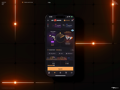 Jetskins: Upgrader Mode betting bookmakers casino crash csgo dashboard esport gambling game game design gaming interface lottery platform player product design roulette skins uiux web design