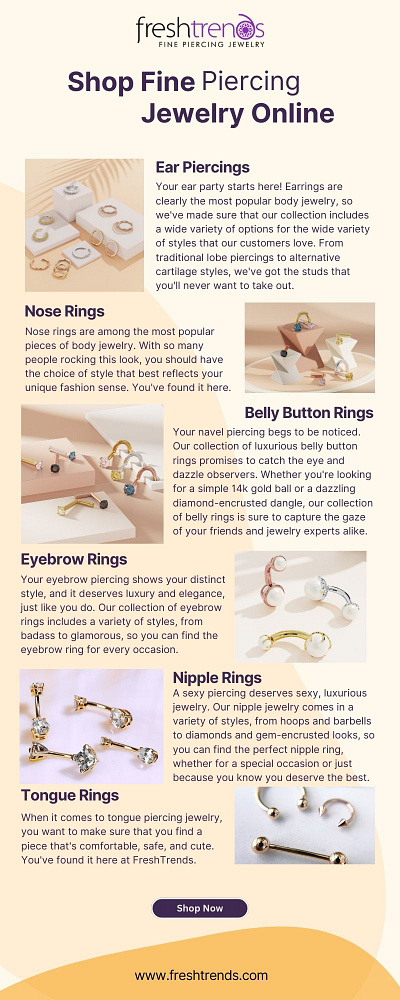 Your Source for High-Quality Gold Piercing Jewelry | FreshTrends gold piercing jewelry