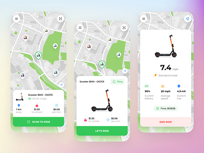 Electric Scooter Hiring APP UI Design app design bmx hiring app cycle hiring app electric cycle app electric scooty electric scooty app uiux design uiux design 2024