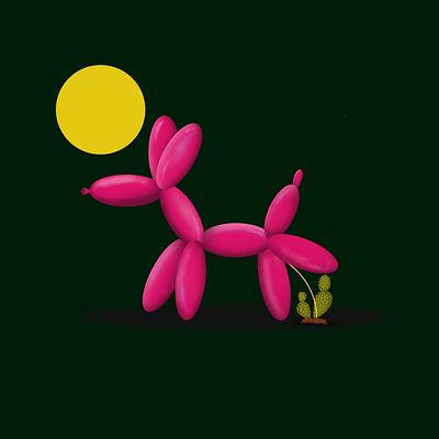 Risky Business animation baloon animal branding cactus dog graphic design illustration motion graphics procreate pup vector