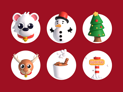 Christmas 3D Icons 3d 3d element cute graphic design new