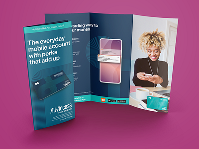 All-Access Brochure b2c branding brochure cmyk finance graphic design layout print