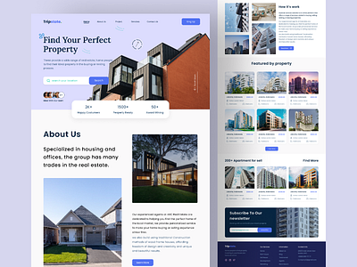 Real Estate Landing Page architure building design header home page housing landing page luxury properties property real estate real estate agency real estate landing page real estate web design real estate web site uidesign web design