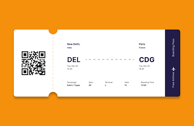 Day 24 (Boarding Pass) challenge dailui design figma logo ui