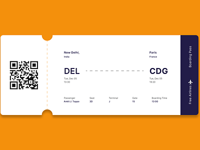 Day 24 (Boarding Pass) challenge dailui design figma logo ui