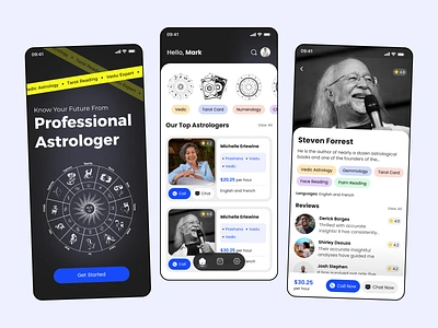 Outstanding Astrology App Design app design astrologer astrology astrology app astrology app design clean ui constellation cosmos design galaxy horoscope interface minimal mobile mobile app numerology stars ui user interface design zodiac