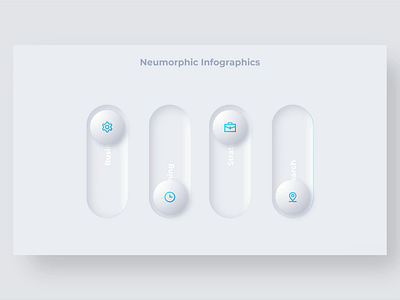 Animated Neumorphic PowerPoint Infographic animation infographic neumorphic neumorphism powerpoint ppt switch