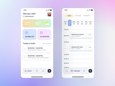 Daily Planner - Scheduling App app design daily planner daily tracker design inspiration dribbble figma inspiration meeting mobile app design planner scheduling app tracker travel ui design userinterface ux design
