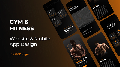 Landing page website - GYM & FITNESS fitness fitness website gym landing page mobile app prototyping ui design