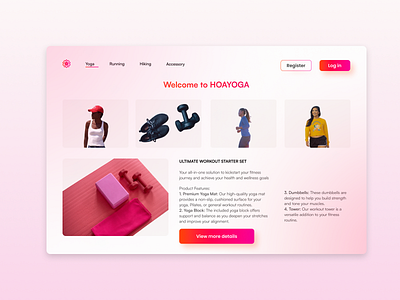 Home page web design branding figma ui uidesign website yogabrand