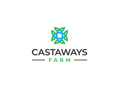 Castaways Farm Aquaponics Logo abstract app branding design graphic design illustration logo vector