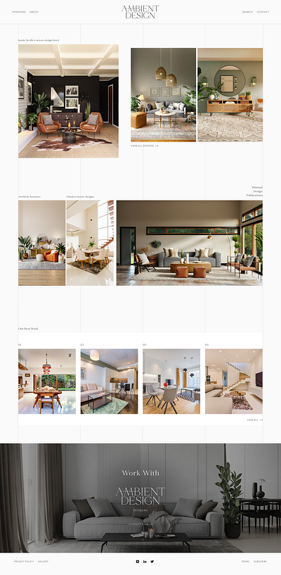 Interior studio website branding graphic design interior design minimal design modern studio website ui uiux uiux design ux design website design