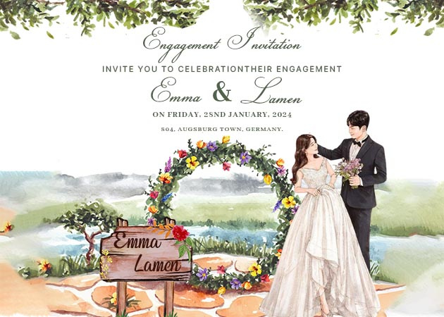 Indian Engagement Invitation Cards: Blending Tradition and Moder by Crafty  Art on Dribbble