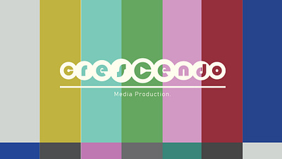 Crescendo Logo branding logo media production old production house retro tv vintage