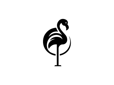 Flamingo Logo blackandwhite brading brand and identity branding design flamingo flamingologo graphic design illustration logo logo a day