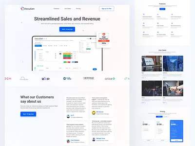 Saas Landing Page - DocuGen design figma landingpage saas ui ux website