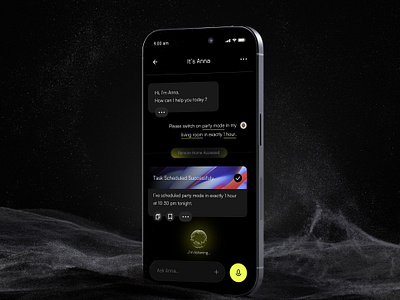 Anna, Digital ai Assistant ai aiassistant aibot anna app assistant bot chat design interfacedesign listen mic smart smartai tasks ui uiux ux virtualassistant