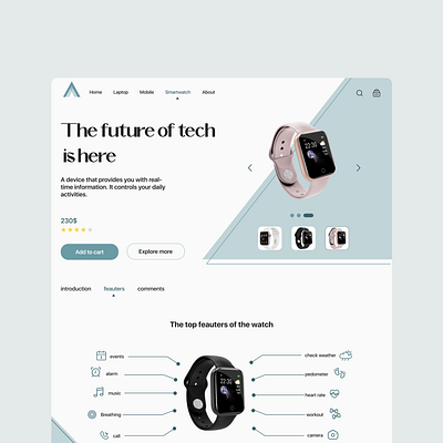 Smartwatch Landing page