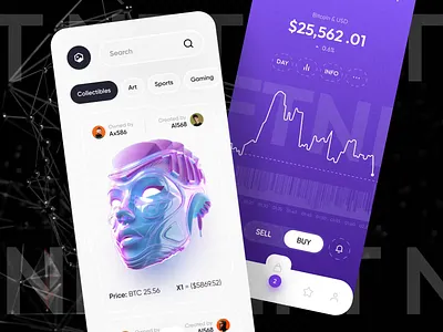 NFT Art App animation app app animation app design app ui art art app bid crypto nft app nft app animation nft art ui ux