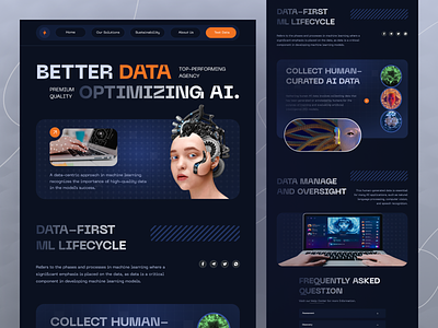 AI Data Optimising Website Design ai ai business optimization ai data visualization ai landing page ai solution ai website design analysis analytics artificial intelligence dark data data analysis data visualization figma interface problem solving software visualization web design website design