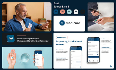 Medicare Branding brand identity branding graphic design healthcare logo logo designer minimal mobileapp modern startup technology