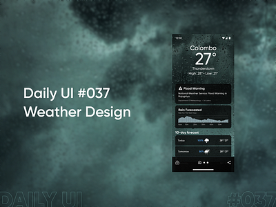 Daily UI #037 - Weather app 037 dailyui ui ux