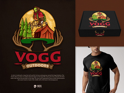 Vogg Outdoors branding design graphic design hand drawing hand drawn illustration logo ui vintage vintage logo