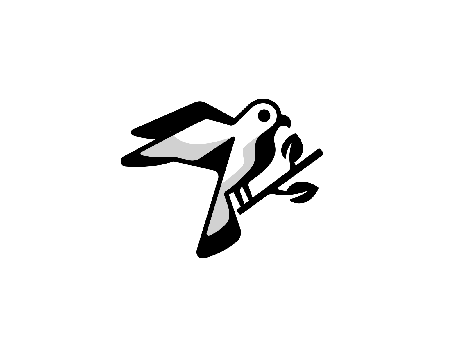 Bird bird brand branding brunch design elegant graphic design illustration leaf logo logo design logotype mark minimalism minimalistic modern sign