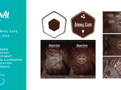 Jurnal Cafe branding graphic design logo print web development