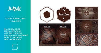 Jurnal Cafe branding graphic design logo print web development