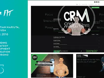 CRM Fitness branding graphic design logo web development