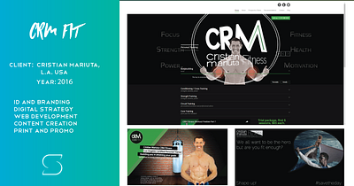 CRM Fitness branding graphic design logo web development