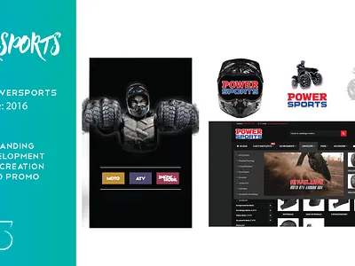 PowerSports branding graphic design logo print web development